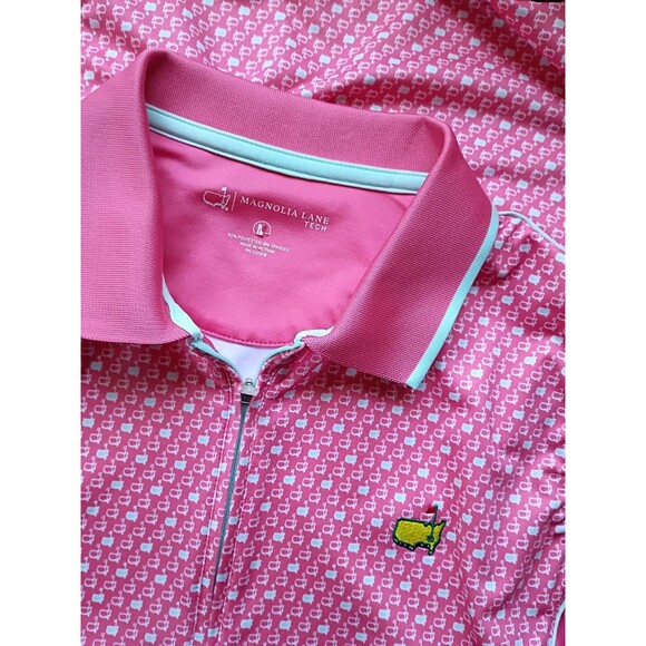 Masters Magnolia Lane Tech Sleeveless Polo Shirt Size Medium UPF 50 Golf Preppy - Picture 3 of 3